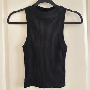 Zara Black Ribbed Tank Top